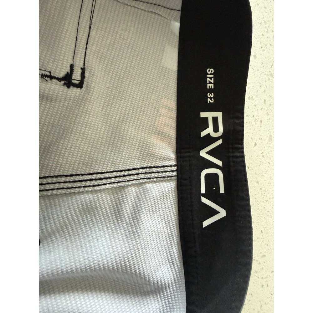 RVCA Trunk Stretch Boardshorts Black With Graphics‎ Size 32 4 Way Stretch - Picture 9 of 12